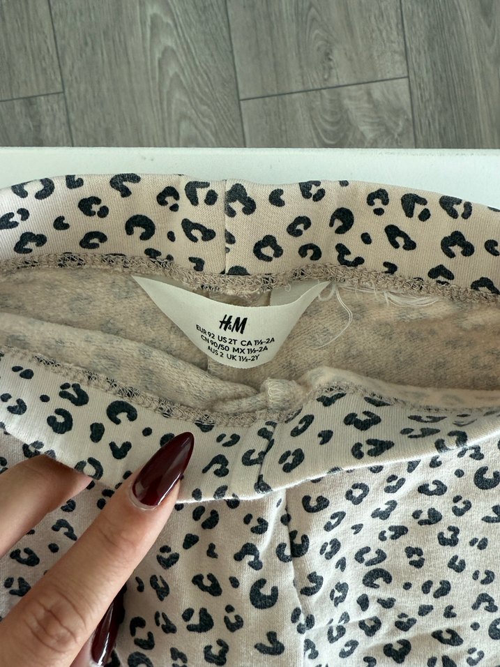 H&M Kız Çocuk Leopar Desenli Dar Kesim Tayt - Görsel 2