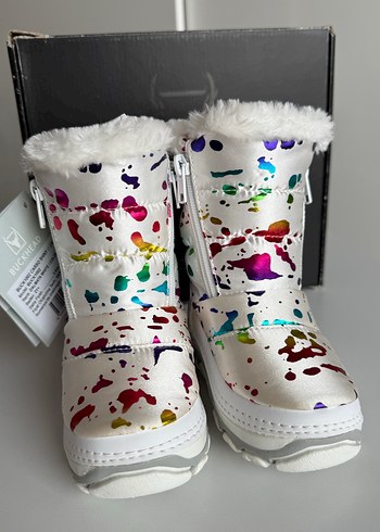 Kız Çocuk Çok Renkli Kürklü Yağmur Botu - Görsel 3