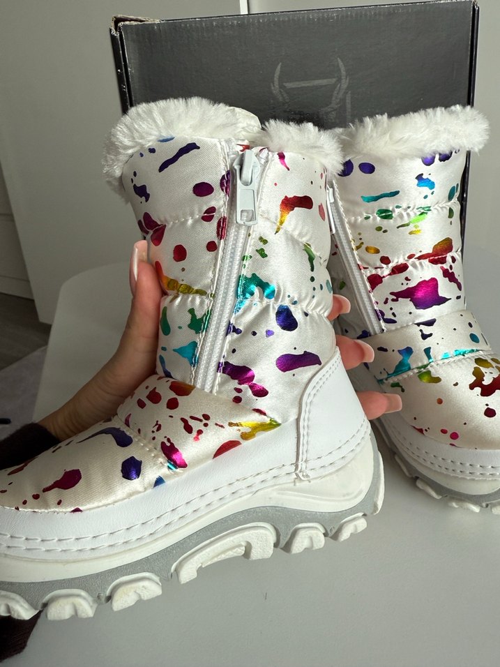 Kız Çocuk Çok Renkli Kürklü Yağmur Botu - Görsel 4