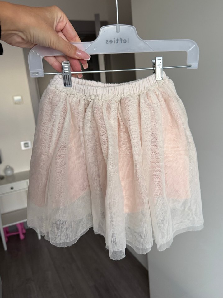 Zara Pembe Renkli Kız Çocuk Fırfırlı Bohem Etek - Görsel 2