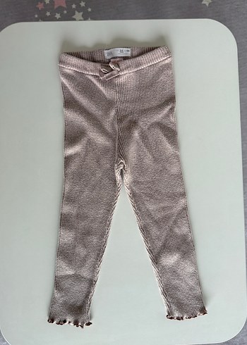 Zara Kız Çocuk Pembe Triko Tayt - Görsel 4