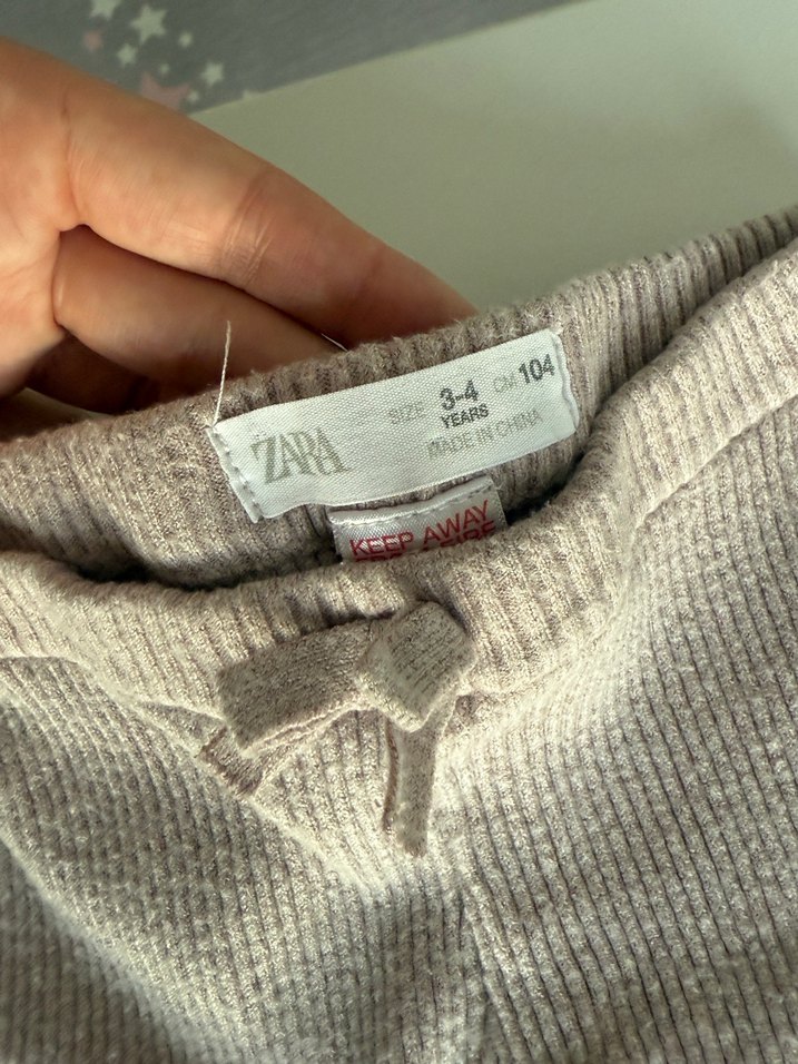 Zara Kız Çocuk Pembe Triko Tayt - Görsel 3