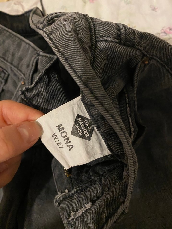 Gri Bol Kesim Kadın Midi Kot Pantolon - Görsel 3