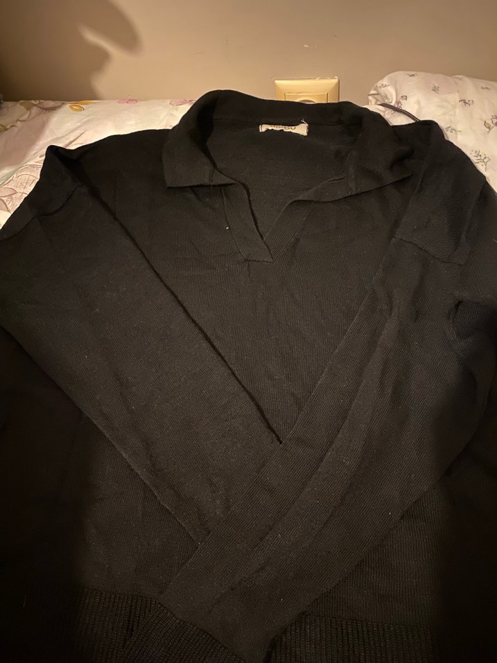 Siyah Erkek Keten Gömlek - Görsel 2