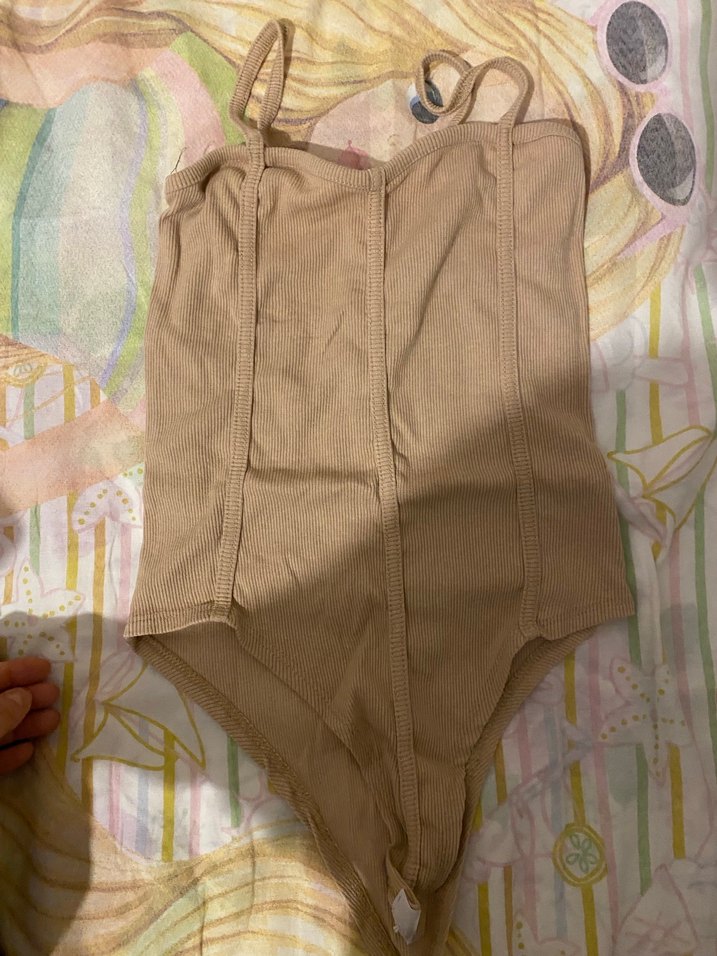 Bej Fitilli Keten Askılı Body - Görsel 2