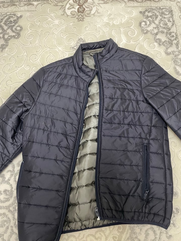 Gri Fermuarlı Erkek Mont - Görsel 2