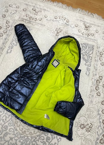 Kapüşonlu Lacivert Fermuarlı Erkek Çocuk Mont - Görsel 3