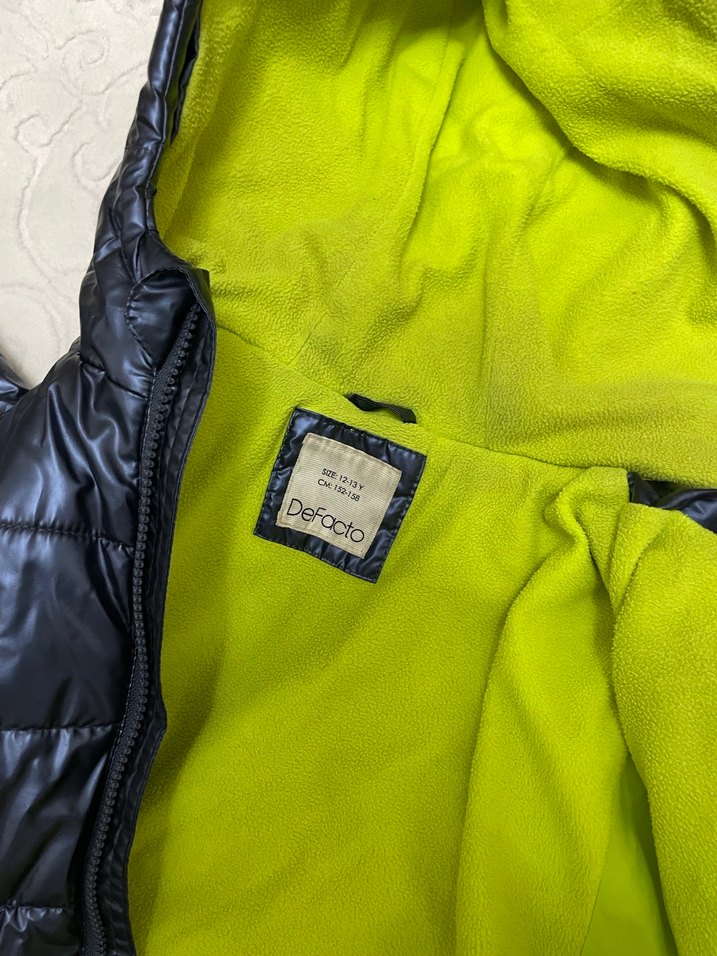 Kapüşonlu Lacivert Fermuarlı Erkek Çocuk Mont - Görsel 4