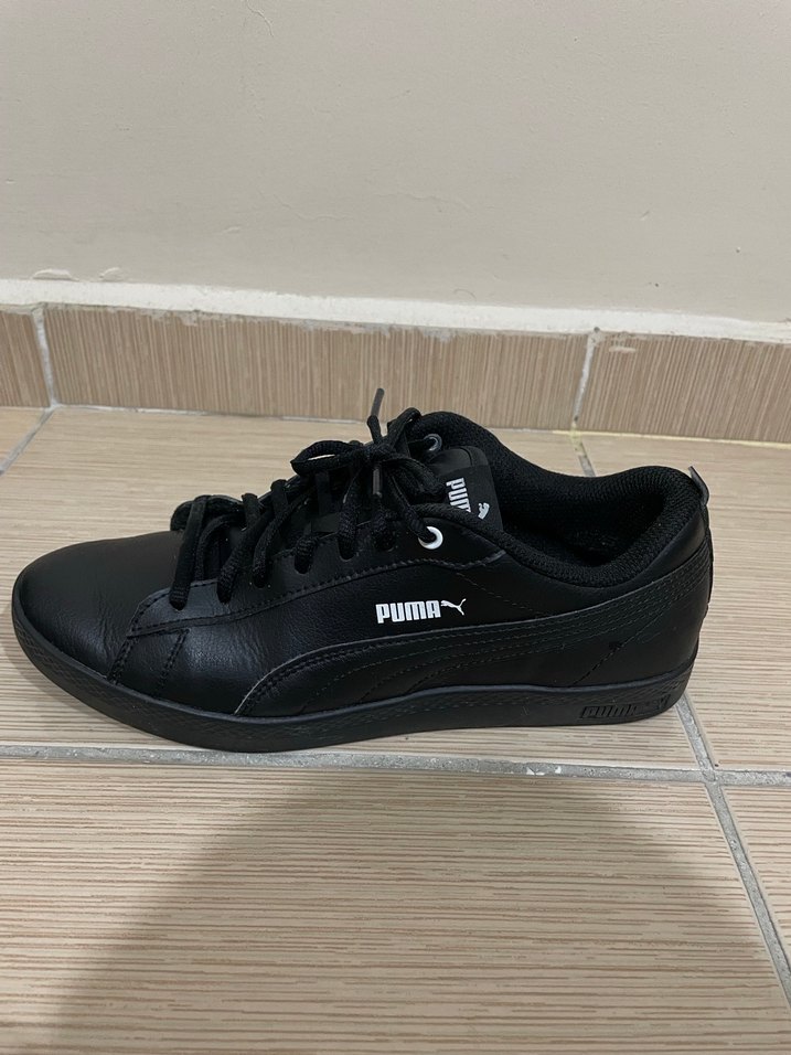 Siyah Puma Bağcıklı Kadın Spor Ayakkabı - Görsel 2