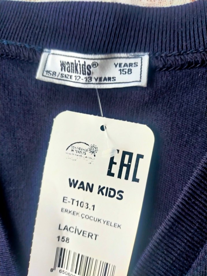 Erkek Çocuk Düğmeli V Yaka Süveter - Görsel 3