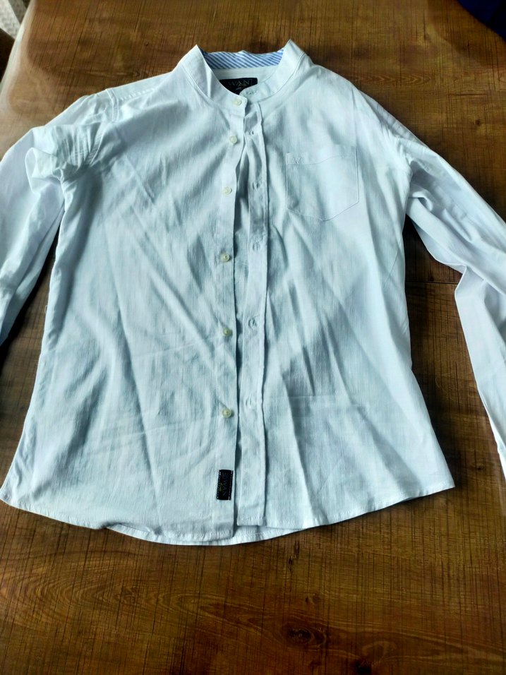 Erkek Gri Keten Uzun Kollu Gömlek - Görsel 2