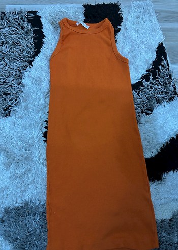 Turuncu mini elbise