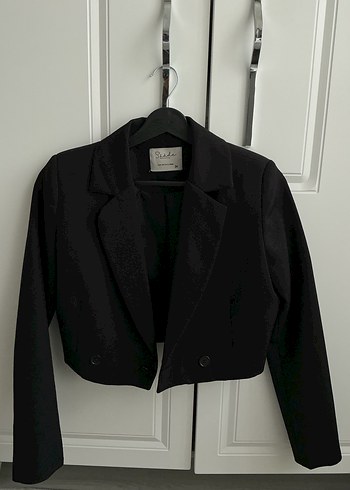 Zara Sade Siyah Kisa Blazer Ceket