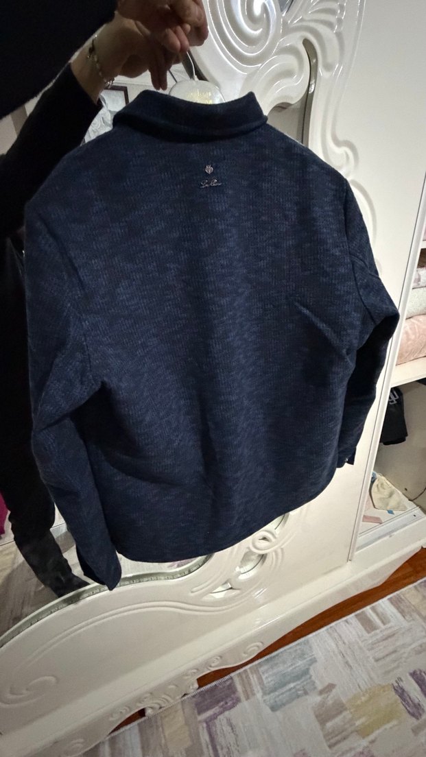 lacivert XXL beden loro piana kaşe mont ceket sıfır ürün - Görsel 3