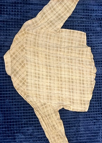 Massimo Dutti Kadın Sarı Keten Mini Gömlek - Görsel 8