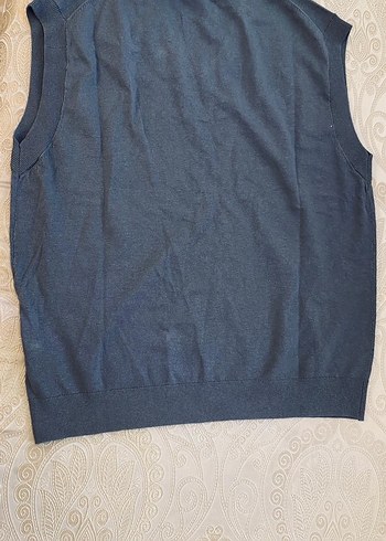 Massimo Dutti Gri V Yaka Erkek Süveter M beden - Görsel 6