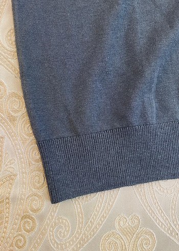 Massimo Dutti Gri V Yaka Erkek Süveter M beden - Görsel 3