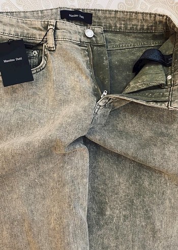 Massimo Dutti 40 beden Gri Bol Kesim Kot Pantolon - Görsel 9