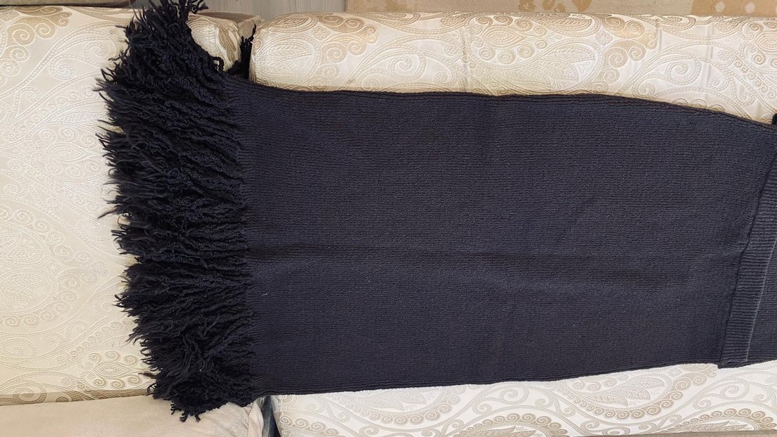 Massimo Dutti Kadın Siyah Örgü Bohem Etek - Görsel 2