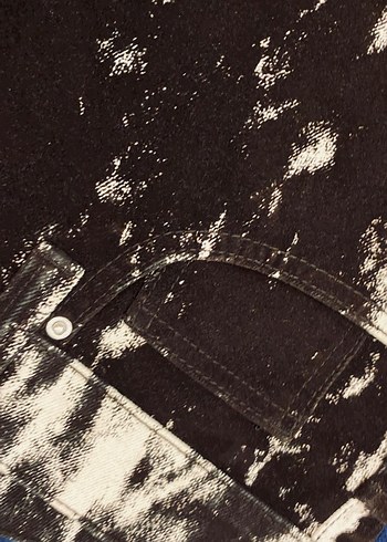 Massimo Dutti Siyah Batik Desenli Rahat Kadife Kot pantolon - Görsel 7