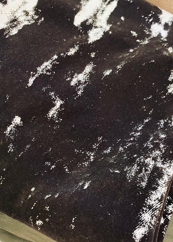 Massimo Dutti Siyah Batik Desenli Rahat Kadife Kot pantolon - Görsel 4