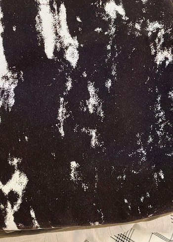 Massimo Dutti Siyah Batik Desenli Rahat Kadife Kot pantolon - Görsel 8