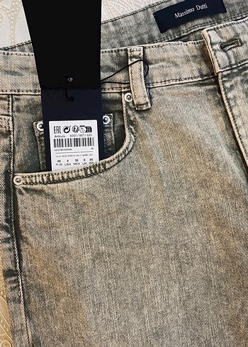 Massimo Dutti Kadın Gri Denim Kot Pantolon - Görsel 7