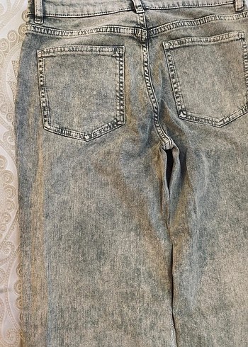 Massimo Dutti Kadın Gri Denim Kot Pantolon - Görsel 4