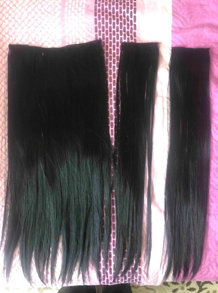 Siyah takma saç - Görsel 2