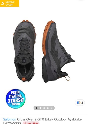 Siyah Bağcıklı SALOMON  Erkek Spor Ayakkabı - Görsel 5