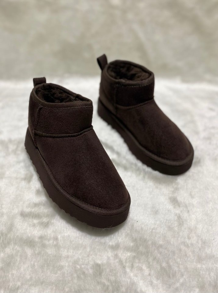 Kahverengi Süet Dolgu Topuklu Kadın Bot - Görsel 2