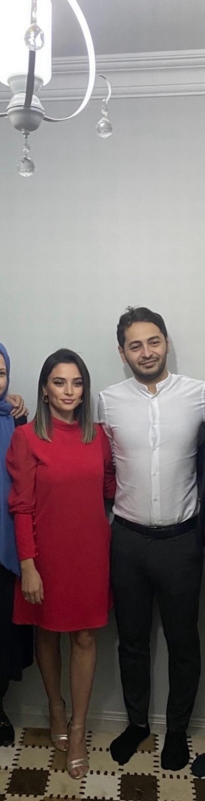 Kırmızı Uzun Kollu Midi Elbise - Görsel 4