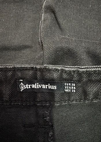 Siyah Düğmeli Kot Mini Etek - Görsel 3