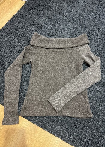 Kahverengi Kadın Triko Bluz - Görsel 2