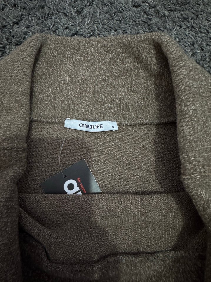 Kahverengi Kadın Triko Bluz - Görsel 3