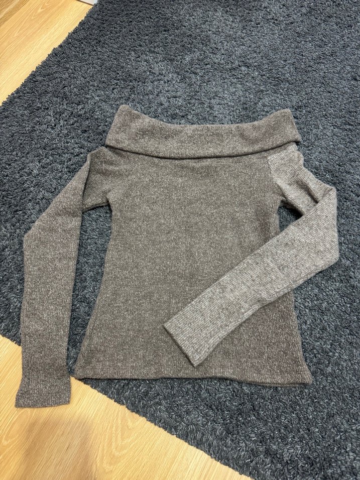 Kahverengi Kadın Triko Bluz - Görsel 2