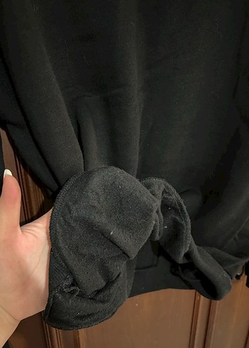 Siyah Baskılı Kadın Sweatshirt - Görsel 3