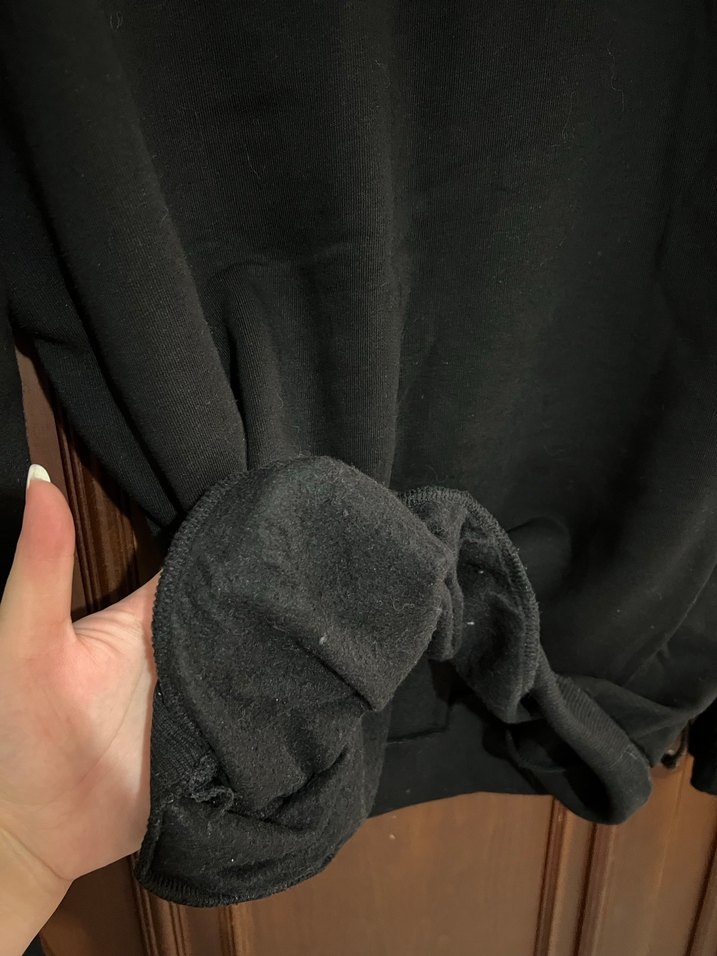 Siyah Baskılı Kadın Sweatshirt - Görsel 3