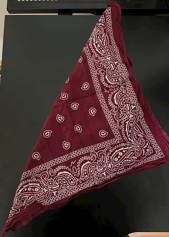 Bordo Dantel Detaylı Bohem Kadın fular - Görsel 2