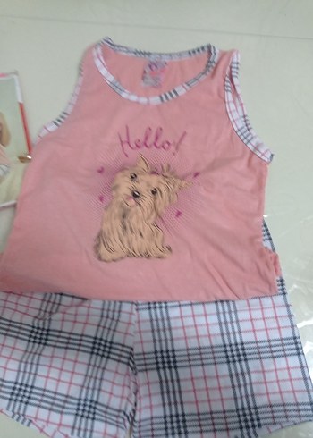 Pembe Mini Kadın Kolsuz Pijama Takımı - Görsel 2