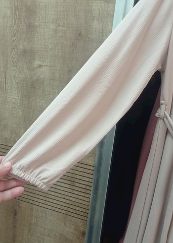 Uzun Kollu ince Elbise - Görsel 5