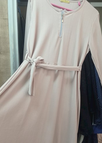 Uzun Kollu ince Elbise - Görsel 2