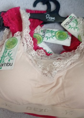 Kırmızı Bohem Dantel Detaylı Mini Sütyen - Görsel 4