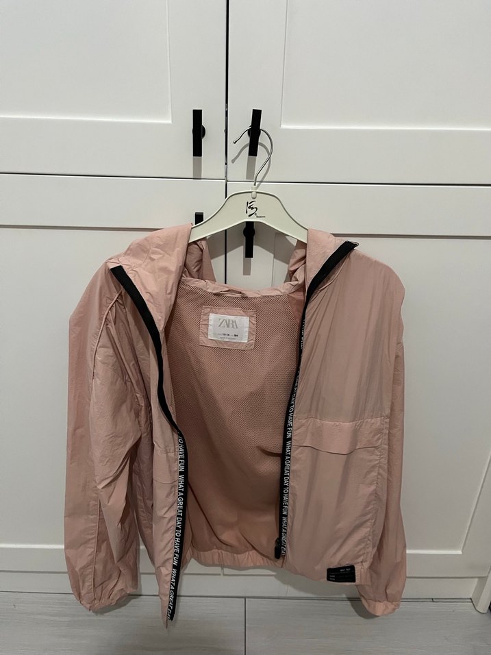 Zara kids 13-14 yaş Pembe Mini Fermuarlı Spor Ceket - Görsel 2