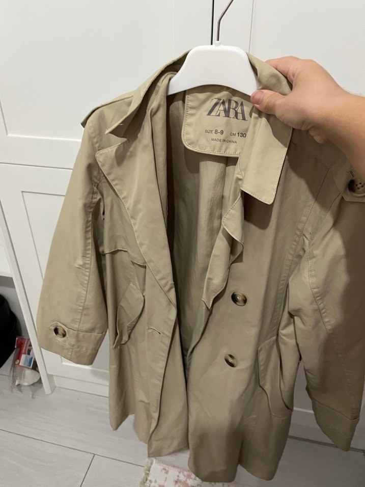 Zara 8-9 yaş bej  Kısa Kesim çocukTrençkot - Görsel 4