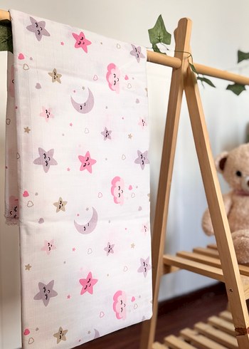 KIZ BEBEK MÜSLİN ÖRTÜ 70X80cmdir - Görsel 2