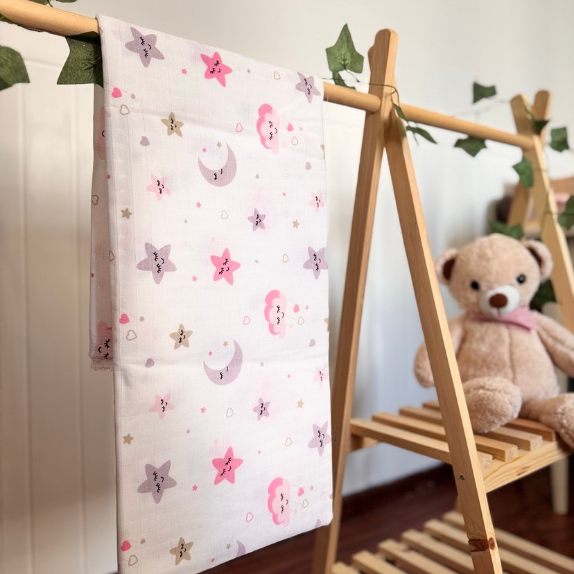 KIZ BEBEK MÜSLİN ÖRTÜ 70X80cmdir - Görsel 2