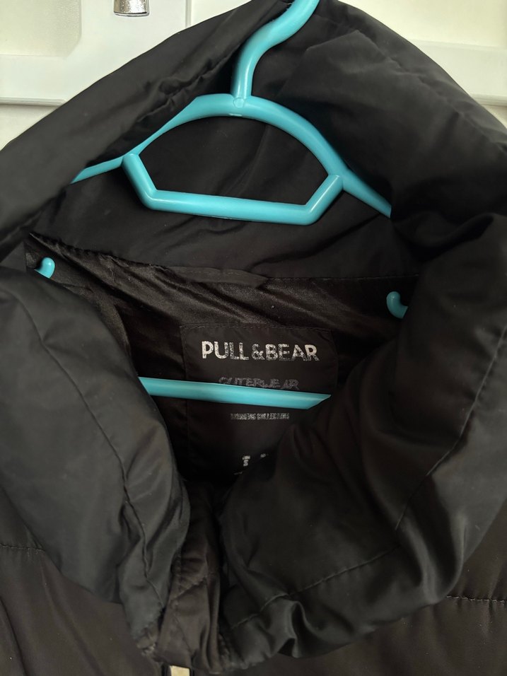 Siyah Fermuarlı Kadın şişme Mont, Yüksek Yakalı - Görsel 2