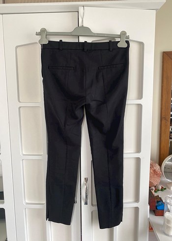 Siyah Midi Kumaş Kadın Pantolon - Görsel 2