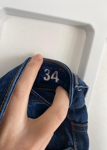 Kadın Lacivert Bol Kesim Midi Denim Jean - Görsel 3